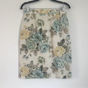STEILMANN Vintage Floral Linen Blend Skirt